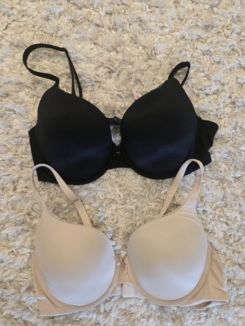 Two Victorias Secret 36D Body By Victoria Peefect Shape Bras